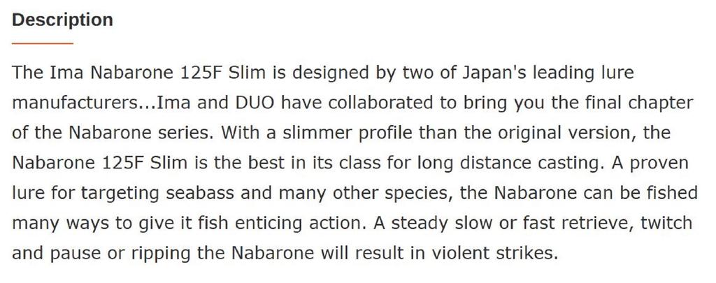 Ima Nabarone 125F Floating Lure 001 (7632)