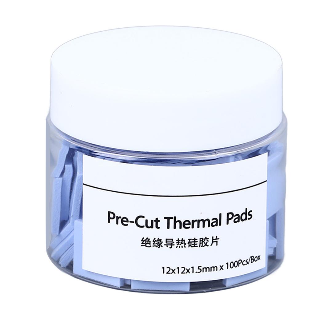 100 шт. теплопроводящая силиконовая термопластина для микросхемы LED IC SMD DIP синяя