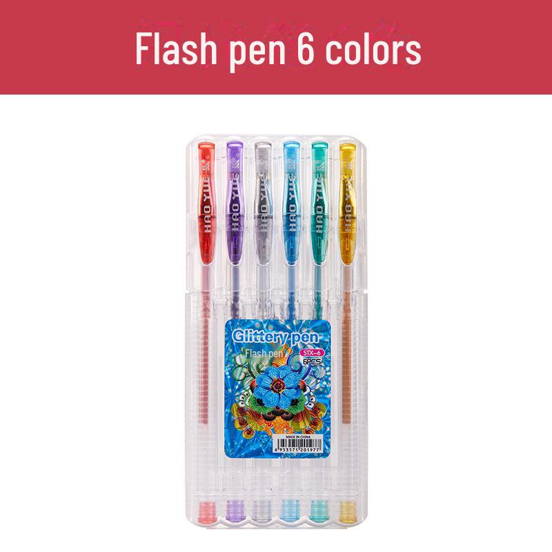 Набор цветных гелевых ручек в полипропиленовой коробке с откидной крышкой для студентов