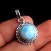 Natural Larimar Labradorite Moonstone Handmade Pendant 925 Sterling Silver Women Jewelry