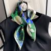 Pure Silk Scarf Women Neck Square Headband Scarves Bandana  Fashion Hijab Poncho Scarves Pashmina  Female Foulard 53Cm