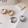 Серьги-кольца из серебра 925 пробы, женские ретро-серьги высокого класса, изысканные, нишевые, холодные, новые украшения для ушей