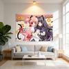 1 шт. Звездный Гобелен M-Madoka Neko, Кавайный с Кошачьими Ушками, Идеально для Спальни, Общежития, Игровой Комнаты, Милый Декор Стены для Фанатов Аниме