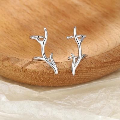 Кафф на ухо в виде рога северного оленя: Рождественский клип-эльф без прокола для женщин
