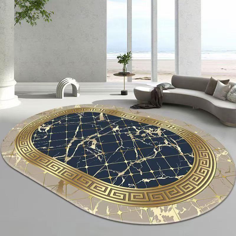 Oval Fashion Carpet Large Rugs for Living Room 200x300 Balcony Lounge Area Rug Washable Bedroom Room Decor Floor Mats Non-slip