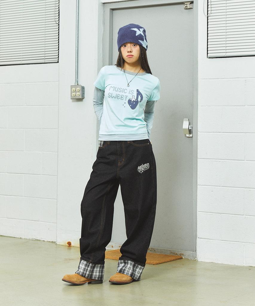 CAVISH W Strawberry Layered Ls Tee Mint(Cv2Ffft551A)
