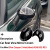 Для Mini One Cooper S хэтчбек кабриолет R50 R52 R53 черный флаг чехлы для зеркал заднего вида украшения автомобиля автоаксессуары