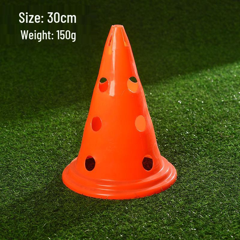 Thickened Round Bottom Football Hurdles with Holes - 30/52cm Multifunctional Training Cones