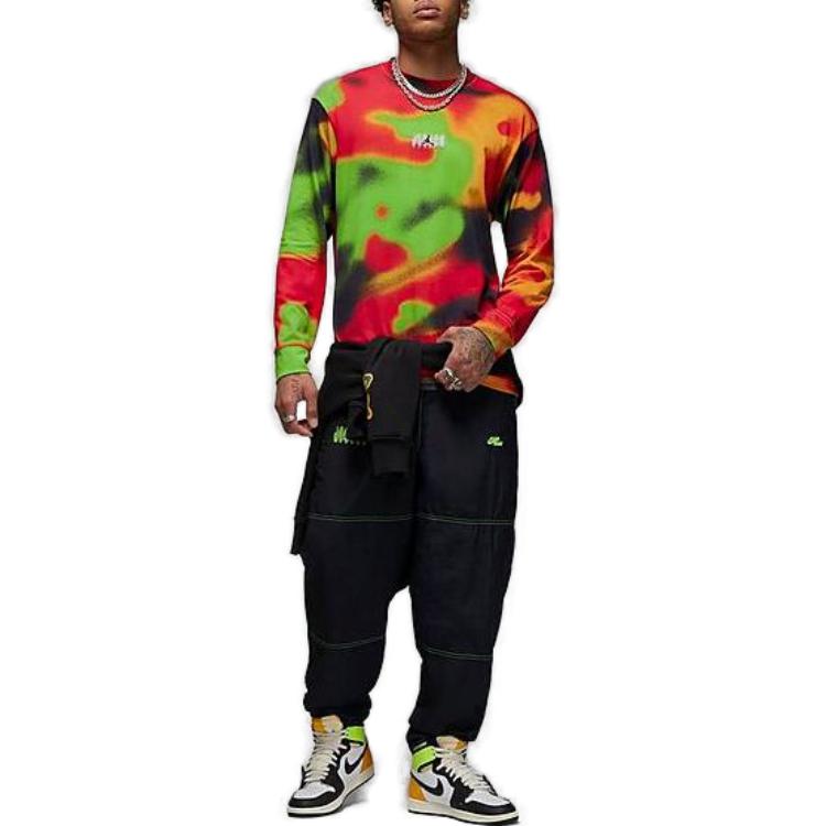 Jordan T Shirts Men's Multicolor Crew Neck Moderate Straight Fit DV1478-010