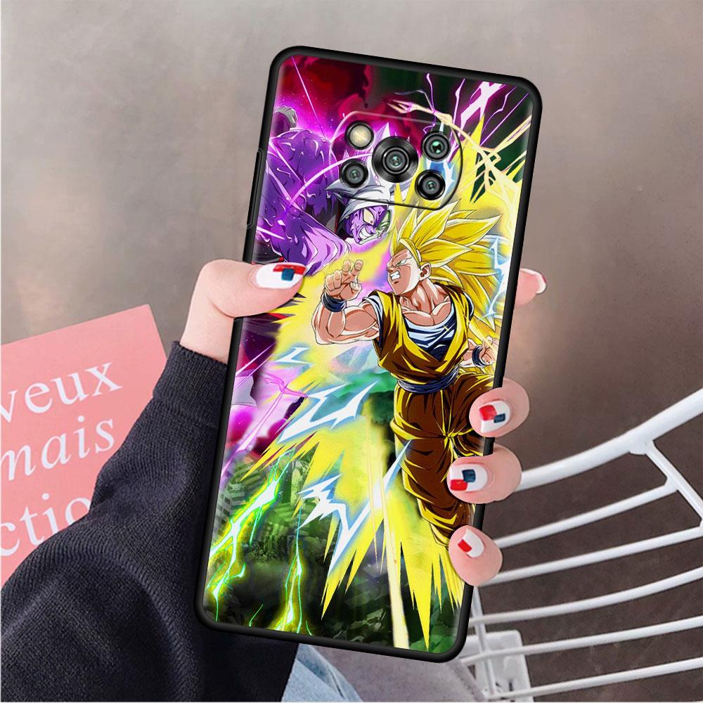 Чехол для телефона для Xiaomi Mi Poco X3 NFC X4 M4 M3 Pro F1 F4 F3 GT C40 11T 11 Lite 5G Fundas Черная крышка Сайян Бролис Аниме