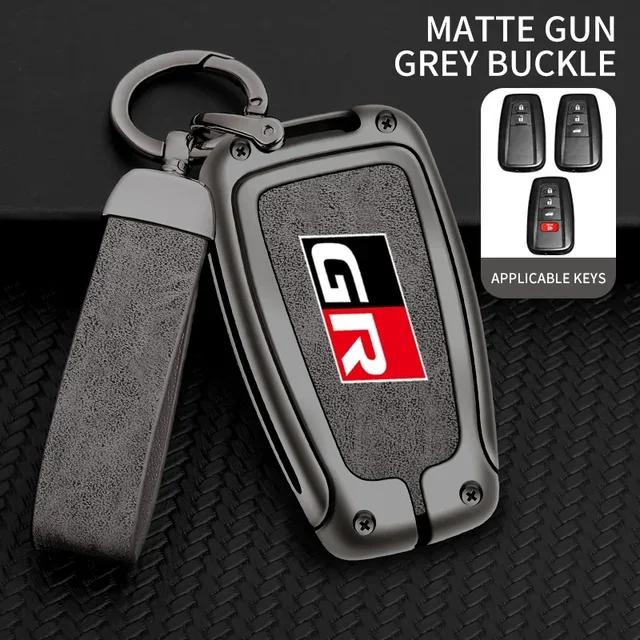 UWSY2 Auto TPU Zinc Alloy Key Case Bag For Toyota GR 86 Supra Yaris RAV4 Prius Corolla C-HR Camry Auris Car Key Chain Metal Key Shell