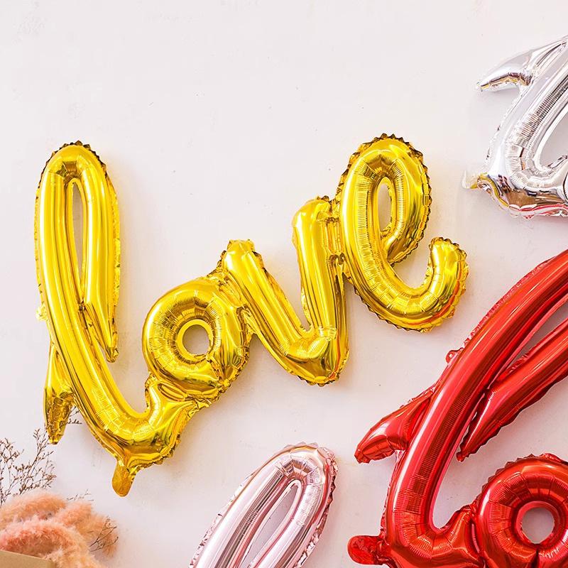 Marriage Conjoined Love Aluminum Film Letter Balloon Confession Marriage Proposal Birthday Party Decoration Scene Wedding Room Decoration Supplies