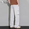 SNOOPY Men's Summer Ice-Cool Breathable Loose Straight Leg Cargo Pants