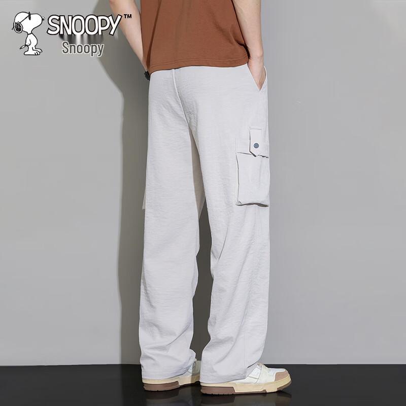SNOOPY Men's Summer Ice-Cool Breathable Loose Straight Leg Cargo Pants