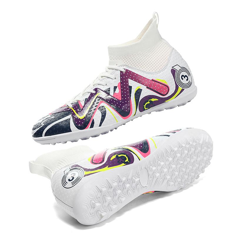 Мужские футбольные бутсы с длинными шипами и высокой лодыжкой, футбольные бутсы AG/TF, детские уличные бутсы для травы, футбольные бутсы, тренировочные спортивные футбольные бутсы