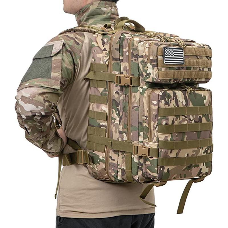 45L армейский камуфляжный тактический рюкзак Molle, военный боевой рюкзак, сумки для улицы, пешего туризма, охоты, 3-дневная сумка, рюкзаки