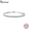 925 Sterling Silver CZ Bangle Bracelet Plated In Platinum Fine Jewelry Gift for Mom Women Wife Girls