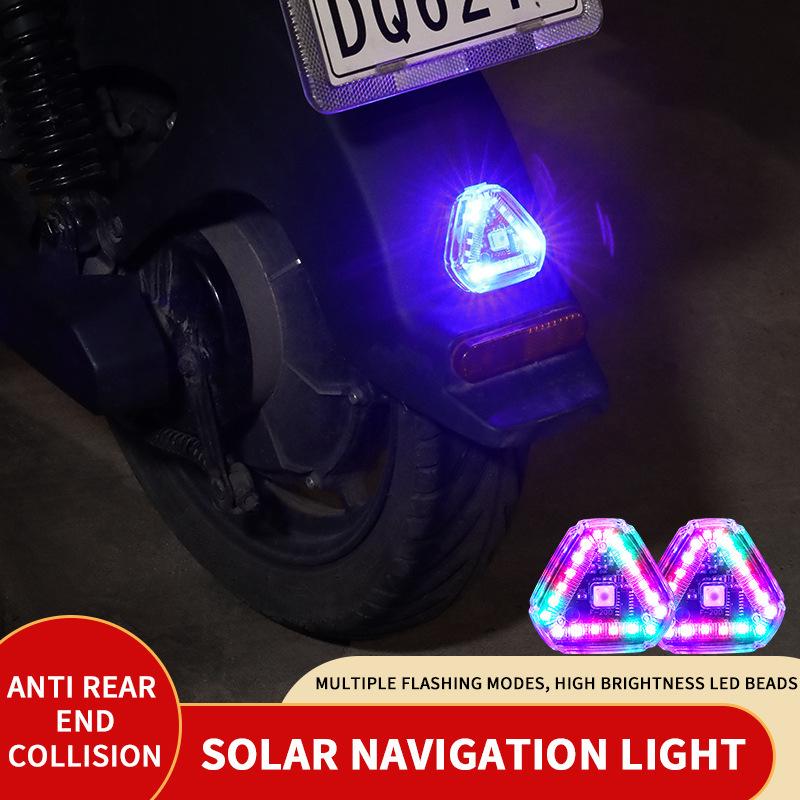 Solar-Powered Anti-Collision Flashing Brake Light for Cars and Motorcycles