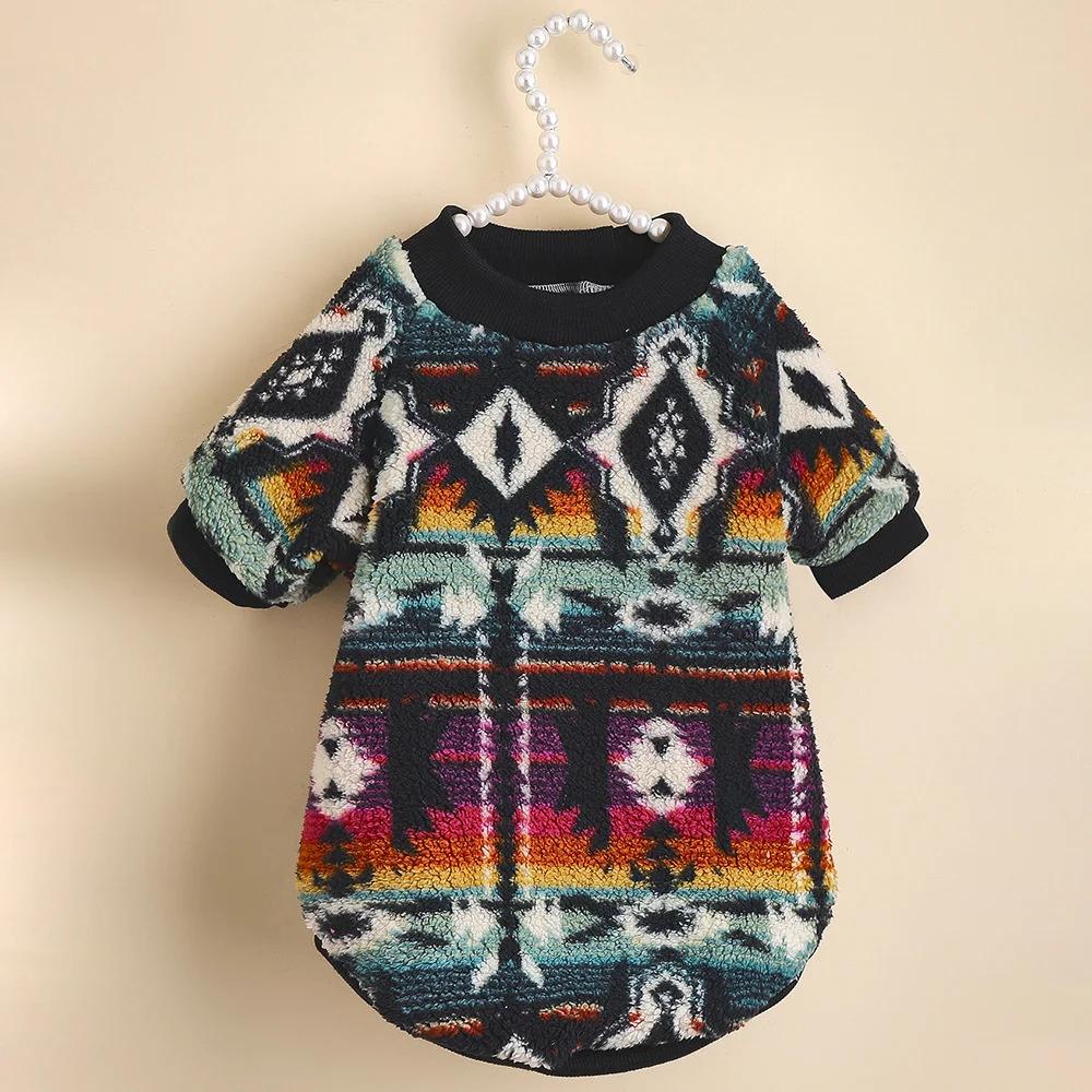 Ethnic Style Pet Clothes for Small Dogs Winter Warm Puppy Dog Cat Sweater French Bulldog Pomeranian Clothing mascotas Pullovers