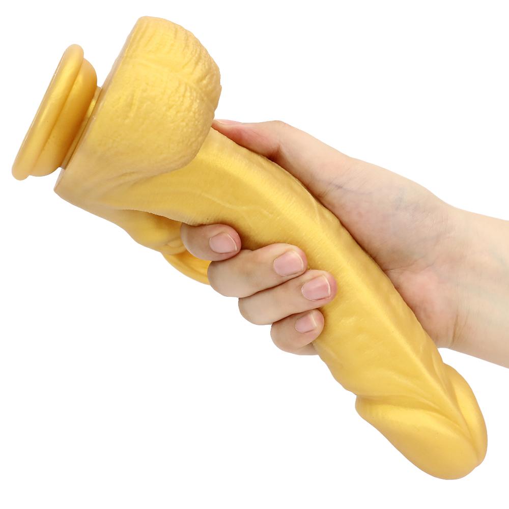 Silica Gel Big Dick Skin Feeling Realistic Penis Soft Huge Dildo Female Masturbator Silicone Ball Suction Cup Dildo Anal Plug for Women Gay