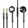 Factory 3.5mm Double Plug Handset Gaming Audio Microphone Wired Headphones in Ear Headset for Computer Mobile Phone