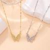 Exquisite Zircon Diamond Butterfly Necklace - Luxury Versatile Clavicle Chain