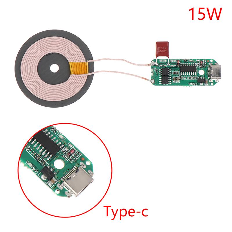 10/15 Вт Беспроводной зарядный модуль Micro Type-C Передатчик Печатная плата Pcba Катушка