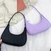 Fashion Nylon Single Shoulder Bag for Women Summer Simple Solid Color Small Purse Handbag