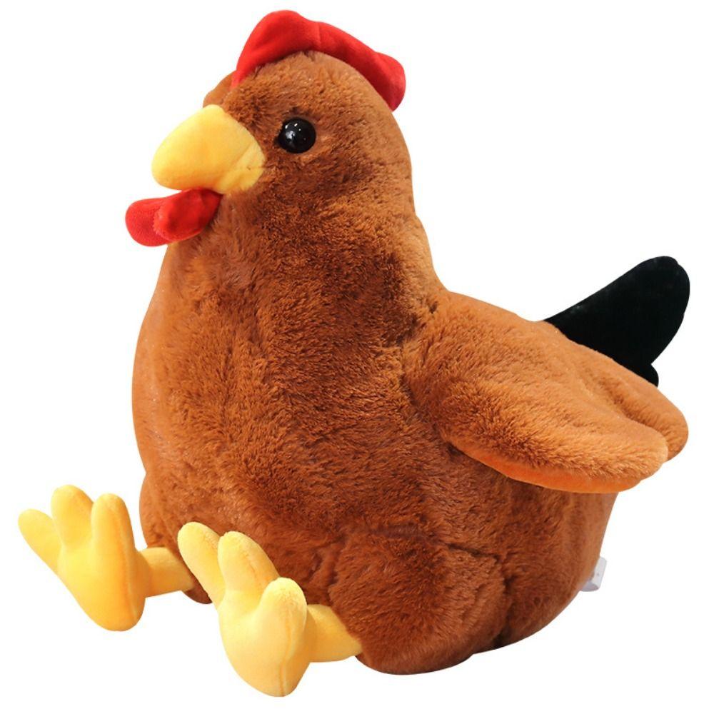 Hen Chick Doll Throw Pillow PP Cotton Chicken Plush Dolls Simulation Chicken Plush Toy Kids Gifts