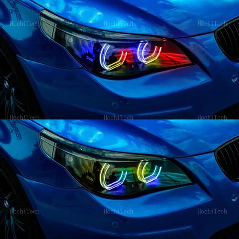 For BMW E60 E61 520i 525i 530i 540i 545i 550i M5 Pre LCI 2003-2007 Angel Eyes Kit Ring flashing Headlight Lamps with turn signal