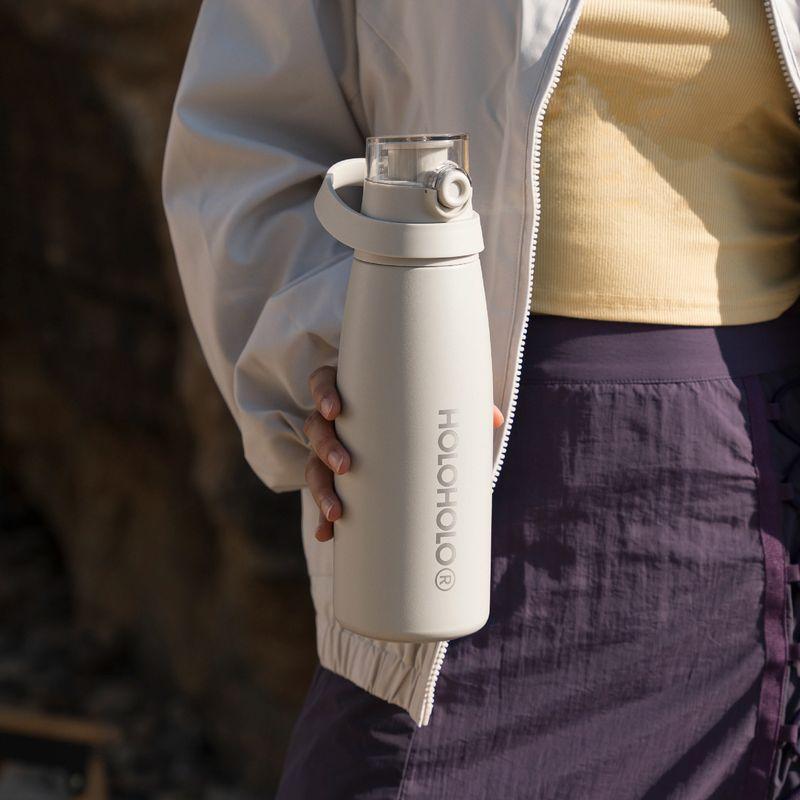 Holoholo Large-Capacity Thermos Cup 316 Stainless Steel Portable Sports Water Cup for Women with High Aesthetic Appeal and Straw