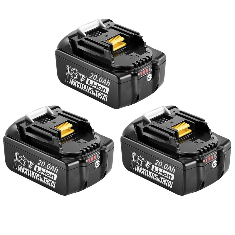 18V 20000mAh Rechargeable Power Tools Battery for Makita with LED Li-ion Replacement LXT BL1860B BL1860 BL1850+3A Charger