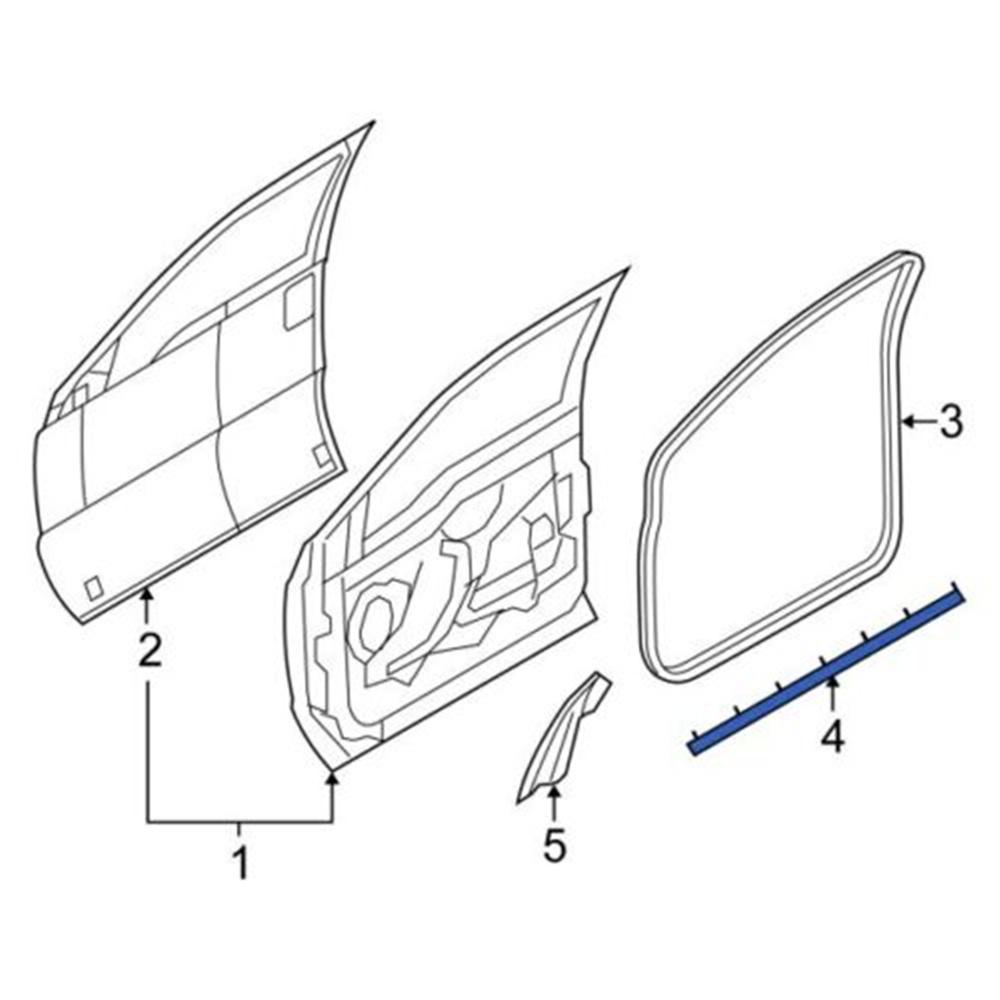2 шт. Нижний уплотнитель передней двери для Ford F-250 F-350 F-450 1999-2016