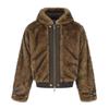 American Retro Fuzzy Hooded Puffer Coat Men 2026 Loose Casual Warm Winter Jacket