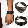 Leisure Fashion Men Hand -Woven Leather Bracelet Multilayer Couple Bracelet