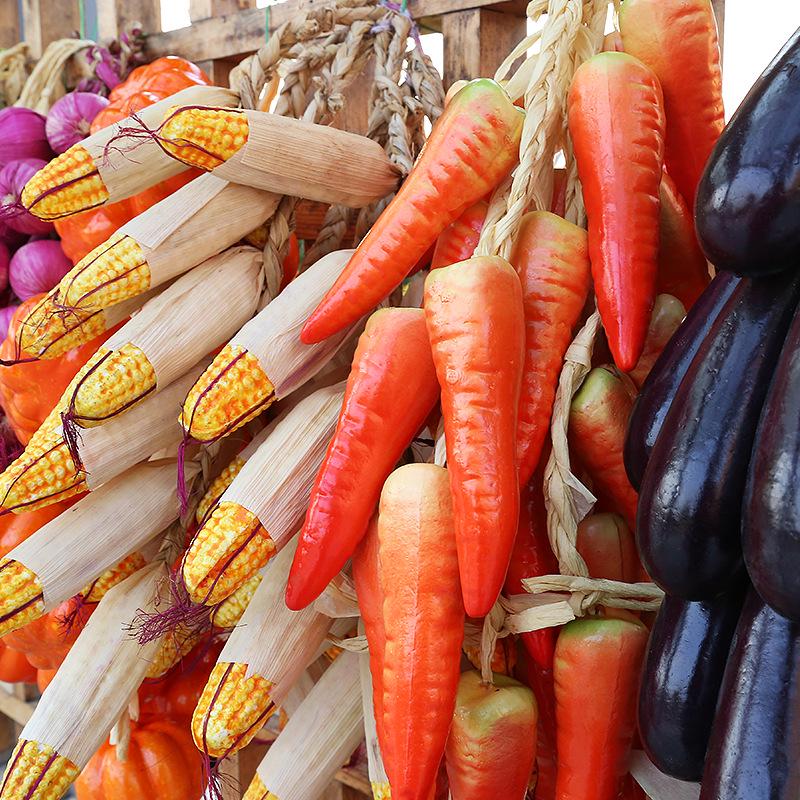 Farmhouse Veggie & Fruit Skewers with Corn, Chili, Garlic, and Peanuts - Perfect for Restaurant Decor