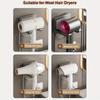 Aluminum Hair Dryer Holder Wall Mounted Self Adhesive No Drill Hairdryer Rack for Dyson Punch Free Bathroom Storage Organizer