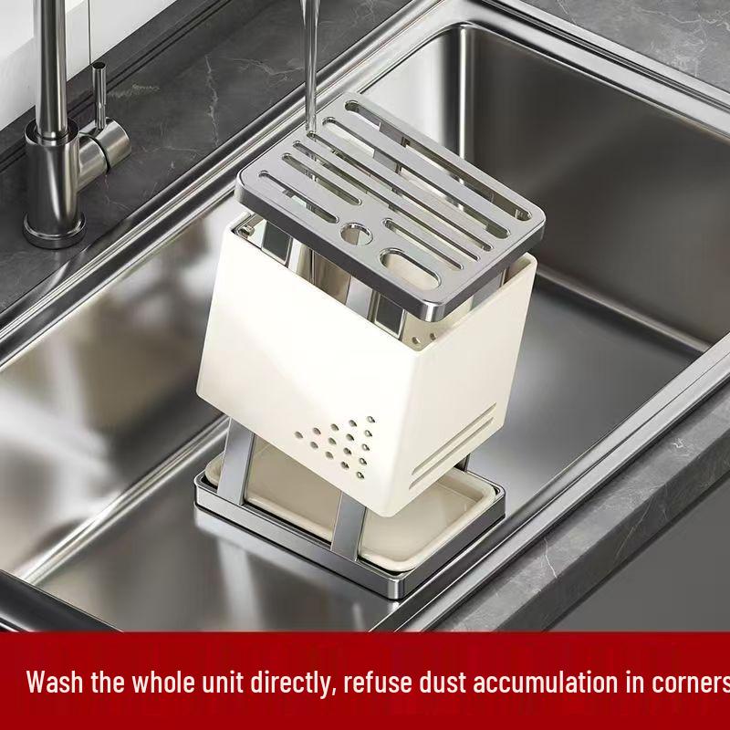 Multi-Functional Kitchen Countertop Knife and Utensil Storage Rack