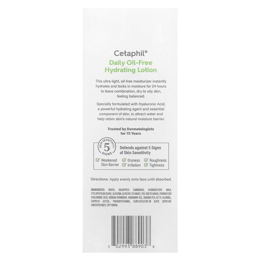 Cetaphil Ежедневный увлажняющий лосьон с гиалуроновой кислотой, 3 жидких унции (88 мл)