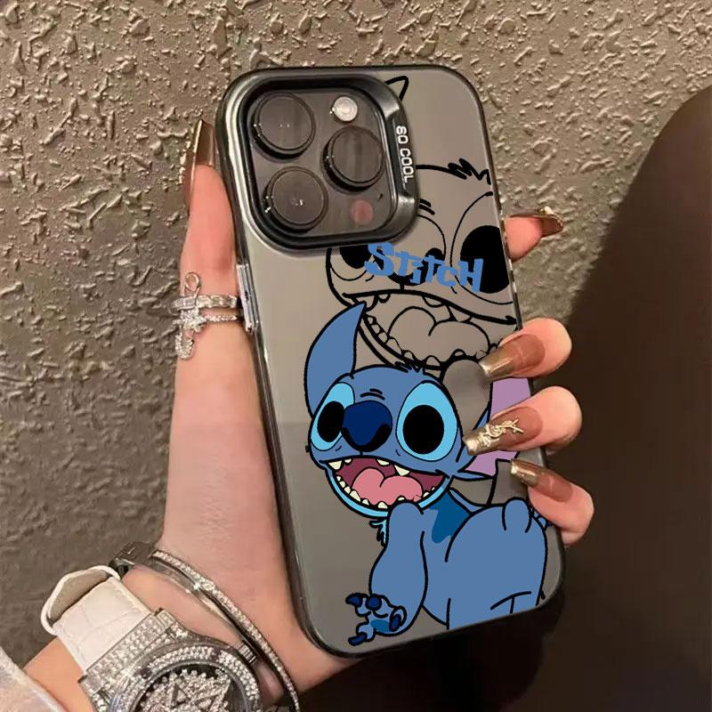 Мультяшный чехол для телефона Лило и Стич для iPhone 11 12 13 14 15 16 17 Pro Max 16e 17E 17 Air Plus 13 Mini Ударопрочный Fundas Задняя крышка