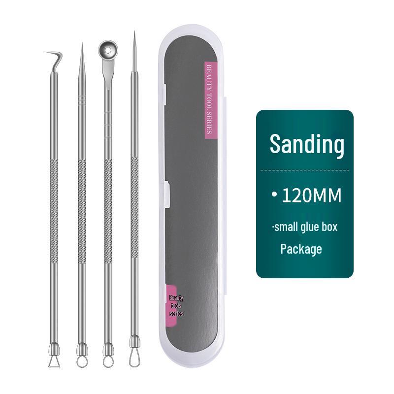 4-Piece Stainless Steel Double-Ended Blackhead and Acne Extractor Set