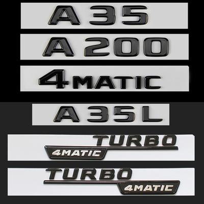 Глянцевый черный класс A A35 A45 V8 BITURBO TURBO 4MATIC + эмблема на крыле багажника задней двери для W176 W177