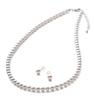 Baby Pearl Necklace Earrings Set 5mm Grand Premium Pearl White Silver Gold Earrings [VOTRE COUTURE] (K10 (White Gold), 35cm)