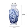 Китайский стиль классическая Цзиндэчжэнь сине-белая глазурь среднего цвета пейзажная ваза украшение для дома коллекционные украшения