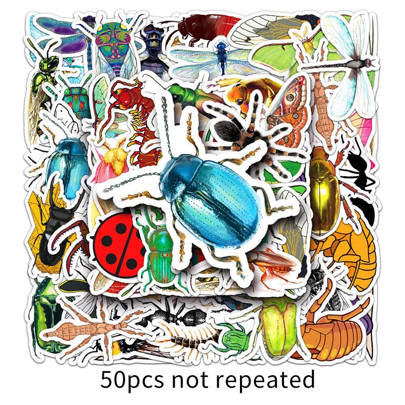 50Pc Animal Insect Cartoon Stickers Vtuber Luggage Stickers Mug Stickers Notebook Decoration Stickers