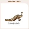 Brass Peacock Crafts Decor Art Ornament 5.7cm Copper Small Collectible Animal Sculpture for Home