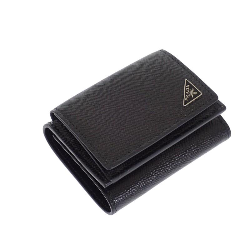 PRADA  2MH021_QHH_F0002 Tri-fold wallet black Safiano mens