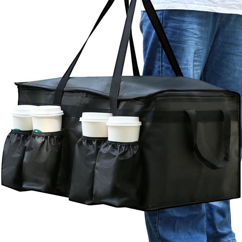 1pcs New Portable Large-capacity Non-woven Insulation Bag Outdoor Picnic Insulation Bag with Milk Tea Cup Insulation Bag
