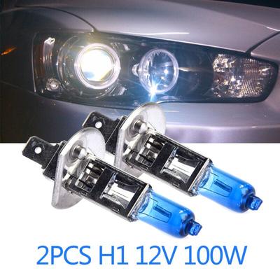 2 шт. H1 12V 100W Автомобильные фары Белый 4300k Лампа головного света Галогенные лампы