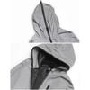 Reflective Coat Hooded Windbreaker Fashion Runing Pocket Jacket